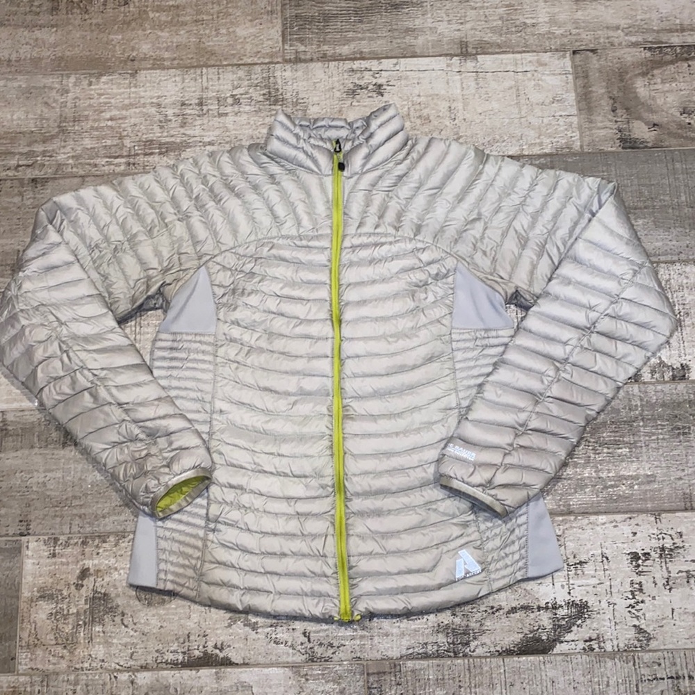Eddie Bauer First Ascent Down Packable Jacket with Lemon Trim